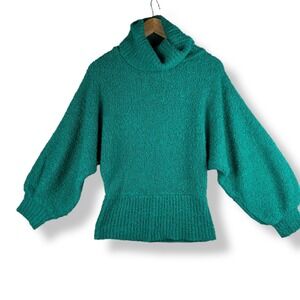 Skiva Vintage 70s Sweater Womens Size Medium Acrylic Cowl Neck Dolman Chunky Top